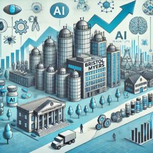 DALLE 2024-10-10 071609 - An illustration showing the transformation of the pharmaceutical industry from Bristol Myers cuts to the rise of AI startups The image should inclu - innovaTopia