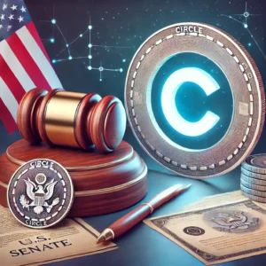 DALLE 2024-10-21 062527 - An illustration representing the proposed stablecoin regulation by the US Senate that could benefit Circle The image shows a gavel with the US Se - innovaTopia