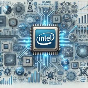 DALLE 2024-10-31 225450 - An illustration representing Intels major investment and technological challenges to regain its market position featuring elements of semiconductor - innovaTopia