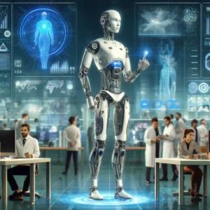 DALLE 2024-05-02 111642 - An illustration depicting a collaboration between a major technology company and a robotics firm focusing on the development of humanoid robots The - innovaTopia
