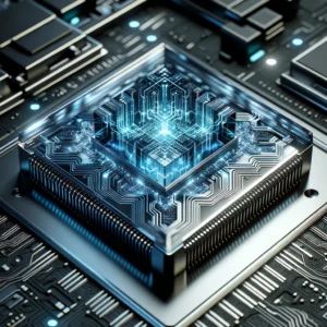 DALLE 2024-05-22 080447 - A highly detailed photorealistic rendering of a futuristic computer chip made of a new type of artificial quartz The chip features intricate circuit - innovaTopia