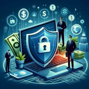 DALLE 2024-05-23 080100 - A cybersecurity illustration showing a shield protecting a computer from hacker attacks The shield is strong and resilient deflecting various hackin - innovaTopia