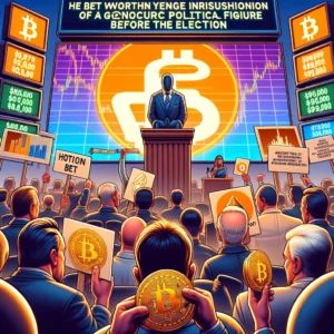 DALLE 2024-06-01 141519 - An illustration of the cryptocurrency communitys attention on a bet worth 0000 regarding the imprisonment of a generic political figure before th - innovaTopia