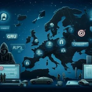 DALLE 2024-06-01 141524 - An illustration showing GRU-supported APT28 launching cyber attacks across Europe to target military information The scene should include elements li - innovaTopia