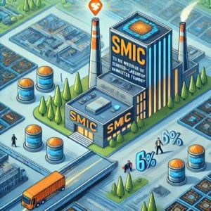DALLE 2024-06-25 090917 - Illustration for article_ SMIC leaps to become the worlds third-largest semiconductor foundry market share rises to 6 A high-tech semiconductor - innovaTopia