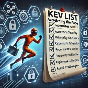 DALLE 2024-07-08 074559 - An illustration of CISAs KEV list accelerating the pace of cybersecurity repairs highlighting challenges as well The scene includes digital securit - innovaTopia