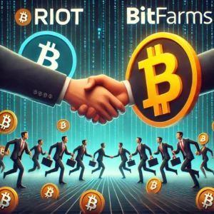 ビットコインマイニング大手、RiotがBitfarms買収を画策、業界再編の可能性