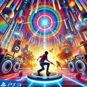DALLE 2024-07-16 103056 - A vibrant scene featuring the game Spin Rhythm XD on PSVR 2 and PS5 showing a player immersed in a rhythmic colorful environment The image highli - innovaTopia