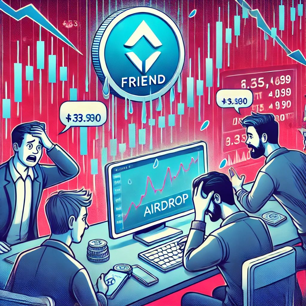 Friend.TechのFRIENDトークン、エアドロップ後に価格急落