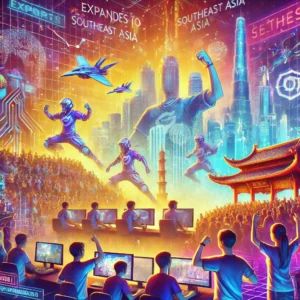DALLE 2025-01-23 120819 - A vibrant and energetic illustration for a news article titled Gamerji Expands to Southeast Asia Making Waves in the Esports Market The image feat - innovaTopia