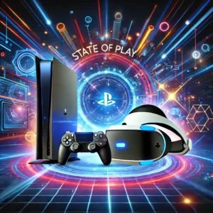 DALLE 2025-01-23 120831 - A dynamic and engaging illustration for a news article titled PlayStation State of Play on May 30th_ New Updates for PS5 and PSVR2 The image featur - innovaTopia