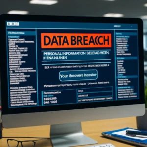 DALLE 2024-06-01 070010 - A computer screen displaying a data breach notification with the BBC logo The screen shows personal information being leaked including names addres - innovaTopia