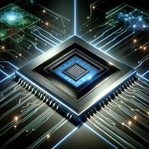 DALLE 2024-06-03 061322 - A futuristic digital illustration of NVIDIAs next-generation AI chip platform Rubin The chip is depicted in a sleek high-tech style with glowing - innovaTopia