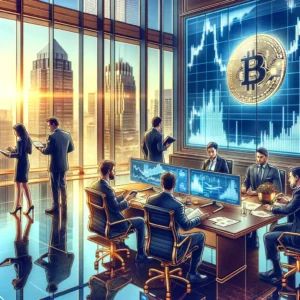 DALLE 2024-06-04 073400 - A refined and sophisticated illustration showing the Wisconsin State Pension Fund making its first investment in a Bitcoin ETF The scene is set in a - innovaTopia