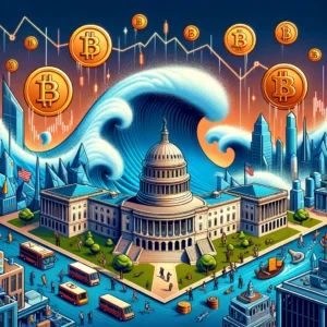 DALLE 2024-06-11 022728 - An illustration showing the impact of a Senate spending bill that includes cryptocurrency transaction sanctions provisions causing waves in the indus - innovaTopia