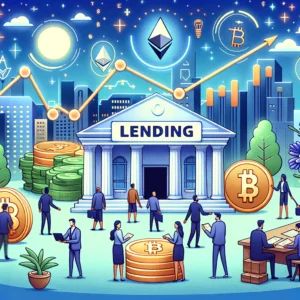 DALLE 2024-06-11 022735 - An illustration depicting the revitalization of the cryptocurrency lending market with the return of Bitcoin ETFs and asset recoveries The scene shou - innovaTopia