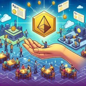 DALLE 2024-06-12 051356 - An illustration of Polygon distributing 1 billion POL tokens to developers to foster innovation The image should depict tokens being handed out deve - innovaTopia