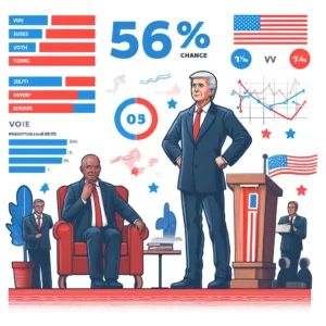 トランプ元大統領、2024年選挙でバイデン大統領に勝利か?予測市場が示す56%の確率
