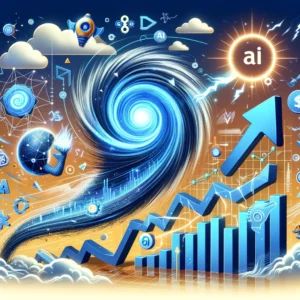 DALLE 2024-06-12 063509 - An illustration showing Mistral AI making a significant impact on the AI market with a valuation of 6 billion dollars The image includes dynamic elem - innovaTopia