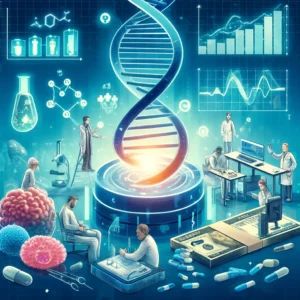 DALLE 2024-06-12 063529 - An illustration showing a biotech startup securing massive funding for innovative advancements in cancer treatment and obesity management The image i - innovaTopia