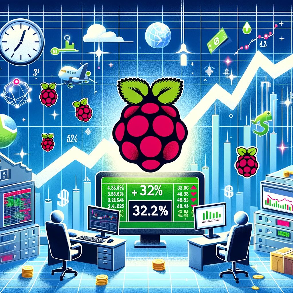 Raspberry Pi、ロンドン証券取引所での株価32%上昇と躍進
