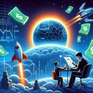 DALLE 2024-06-13 043605 - A depiction of Terraform Labs and Do Kwon reaching a billion settlement with the SEC The image should convey a sense of resolution and financial - innovaTopia