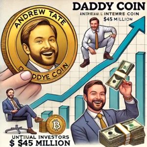 アンドリュー・テイトのDADDYミームコイン、初期購入者が未実現の4500万ドル保有