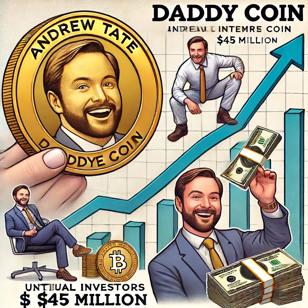 アンドリュー・テイトのDADDYミームコイン、初期購入者が未実現の4500万ドル保有