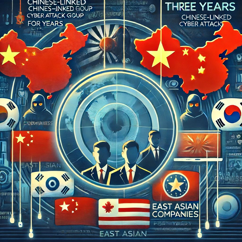 中国関連サイバー攻撃グループ、3年間東アジア企業を標的に