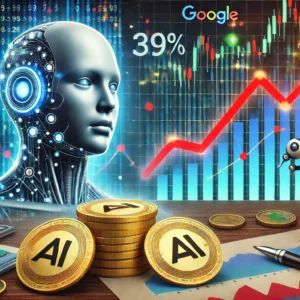 DALLE 2024-06-19 014134 - An image depicting the sharp decline in the value of AI coins with a background showing Google Trends data peaking and then falling Include AI coin - innovaTopia