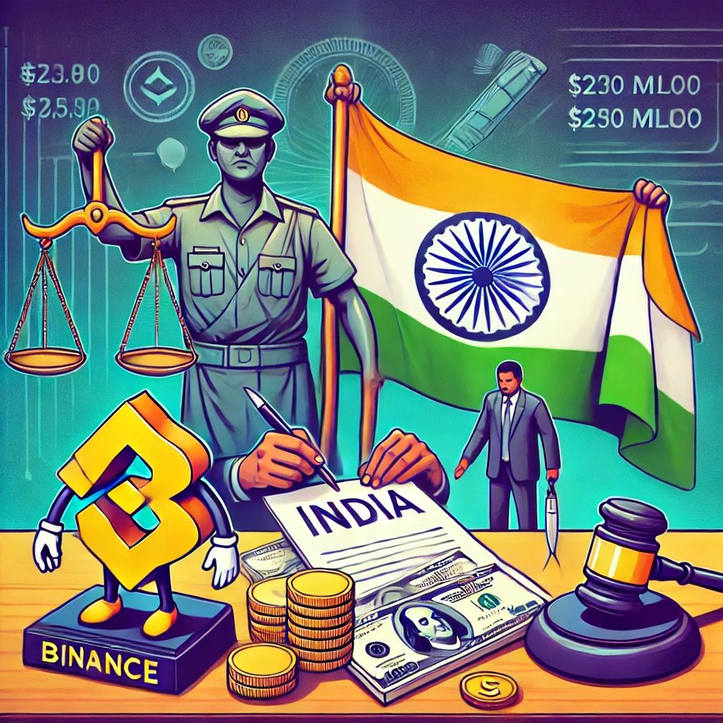 インド、Binanceに2.2億ドル罰金：AML規則違反で