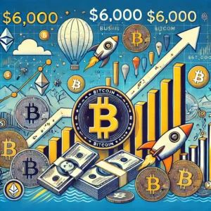 DALLE 2024-06-21 011453 - An illustration depicting Bitcoin recovering to 000 with the entire crypto market becoming lively The image includes Bitcoin symbols rising pri - innovaTopia