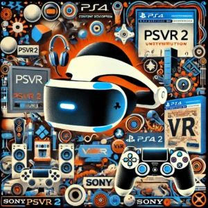DALLE 2024-06-25 044517 - An illustration depicting the uncertain future of PSVR 2 with rumors of Sony scaling down VR content development The background includes VR headsets - innovaTopia
