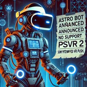DALLE 2024-06-25 090942 - Illustration for article_ Astro Bot sequel announced no support for PSVR 2 Sony intensifies VR push A futuristic robot character Astro Bot with - innovaTopia