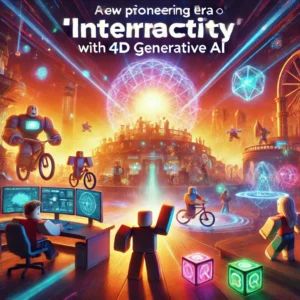 DALLE 2024-06-25 114032 - An illustration showcasing Roblox pioneering a new era of interactivity with 4D generative AI The image should depict a vibrant futuristic scene w - innovaTopia