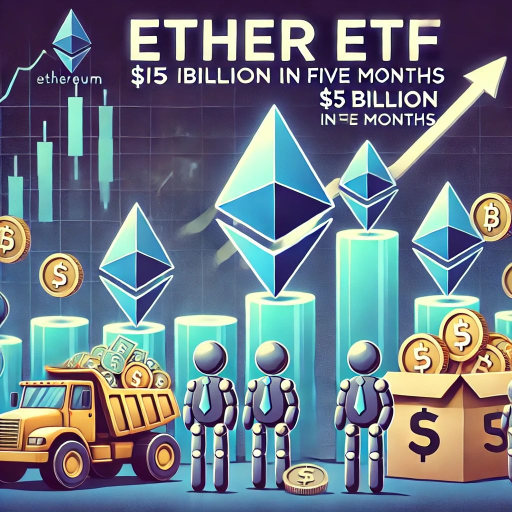 Ether ETFの可能性：5か月で純流入額50億ドル到達か