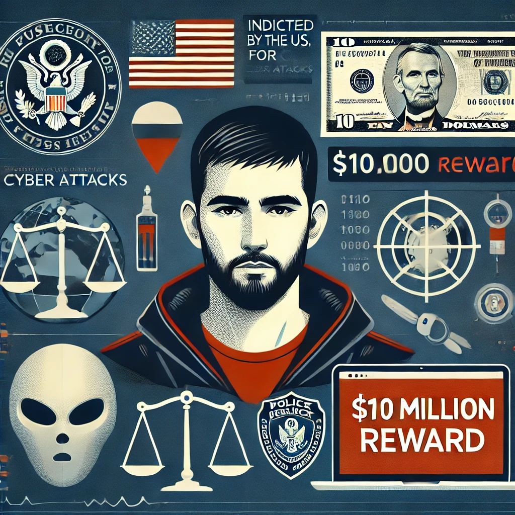 ロシア国籍の男性、米国によりサイバー攻撃で起訴 – 最大1000万ドルの懸賞金も