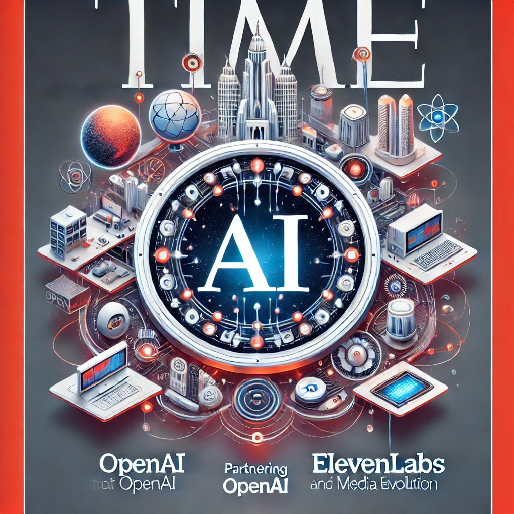 タイム誌、AI時代への航海開始: OpenAIとElevenLabsと提携