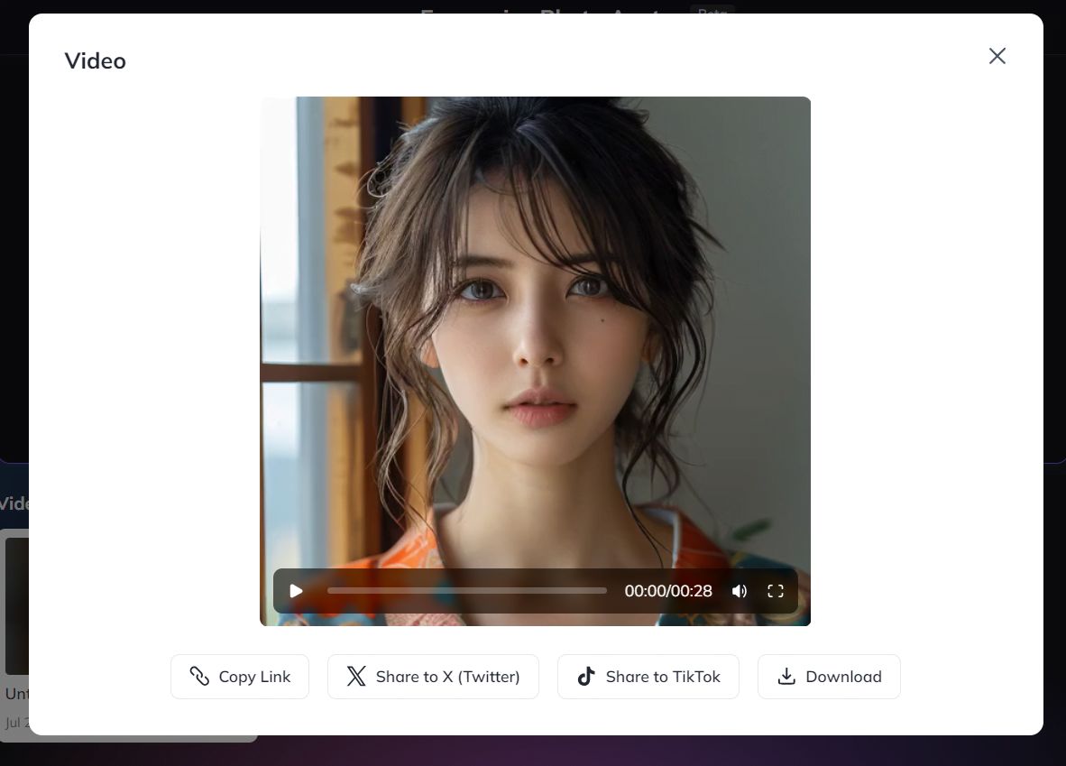 HeyGenのExpressive Photo AvatarでMidjourney女子に歌ってもらった