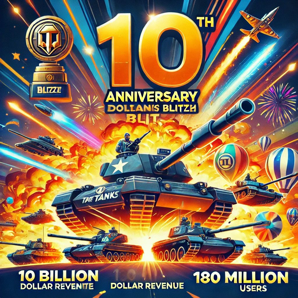 World of Tanks Blitz、10周年で収益10億ドル突破！登録者数1億8000万人超え