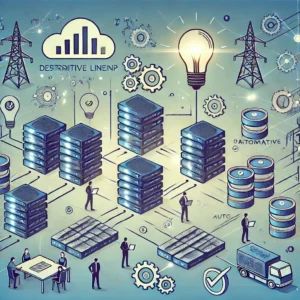 DALLE 2024-07-02 042509 - Illustration of a corporate data management system being revolutionized by descriptive lineup and automation Show a network of interconnected servers - innovaTopia