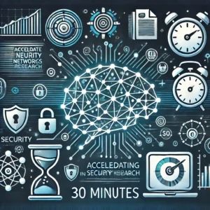 DALLE 2024-07-02 044134 - Illustration of new technology accelerating security research by explaining neural networks in 30 minutes Show symbols of neural networks like connec - innovaTopia