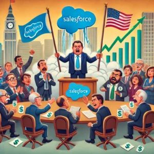 Salesforce株主、CEO報酬計画に反旗 – 株価上昇にも関わらず反対票投じる