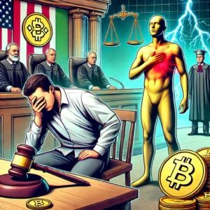 DALLE 2024-07-03 022433 - A dramatic scene depicting a Binance executives health issues leading to a trial postponement in Nigeria with elements of legal proceedings health - innovaTopia