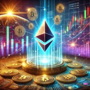DALLE 2024-07-03 211018 - A dynamic scene showing the Ethereum market displaying a bullish bias ahead of ETF debut featuring elements of digital currency financial charts an - innovaTopia
