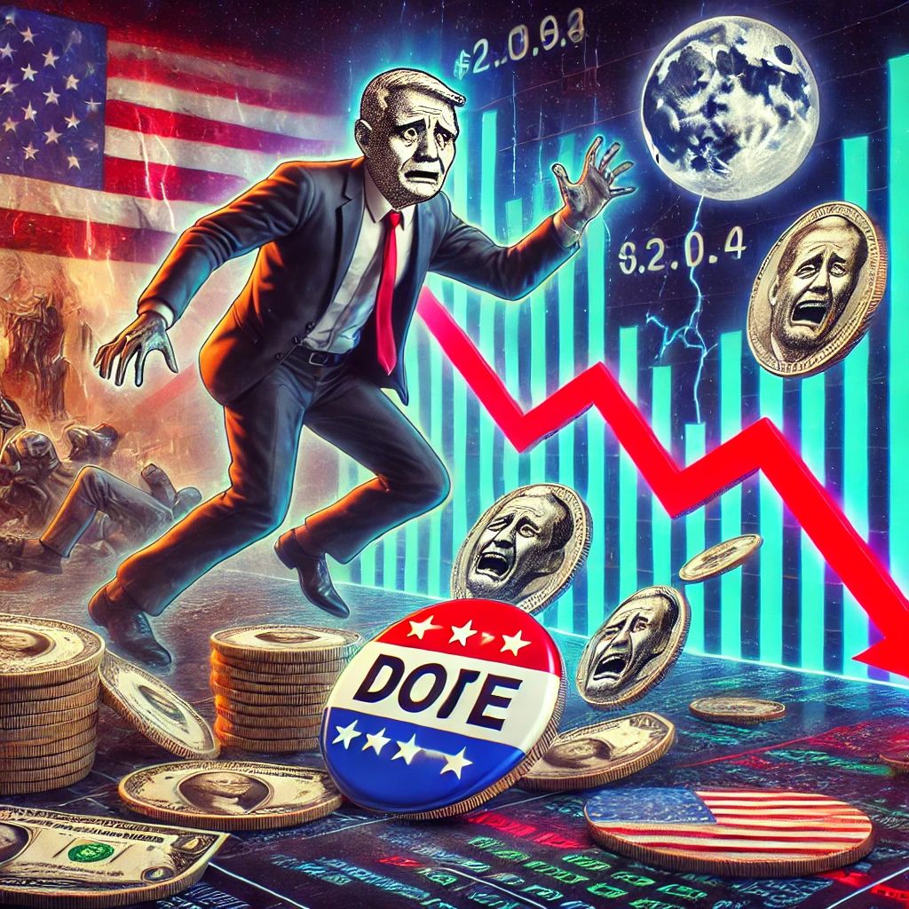 米国選挙前夜、政治ミームトークンが価値急落：バイデン・トランプ両陣営に衝撃