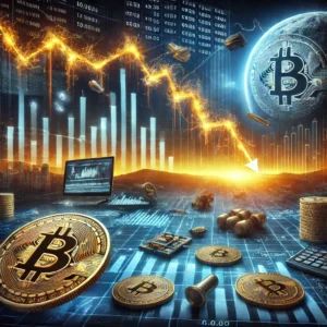 DALLE 2024-07-03 225607 - A dramatic scene showing Bitcoins fall to 000 and its ripple effect on the entire crypto market with elements of digital currency financial cha - innovaTopia