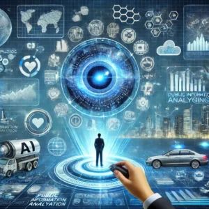 DALLE 2024-07-03 225611 - A scene illustrating the future transformation of public information analysis through AI and machine learning with elements of artificial intelligenc - innovaTopia