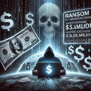 DALLE 2024-07-04 042228 - An illustration showing the dramatic rise in ransom demands for ransomware attacks with an average exceeding million Depict a dark ominous sce - innovaTopia