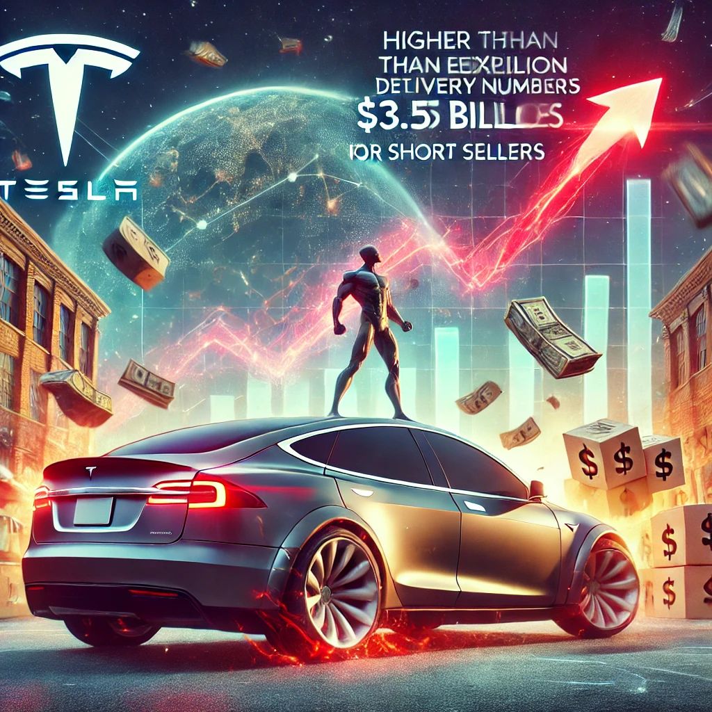 Tesla株、納車数予想超えで空売りトレーダー35億ドル損失
